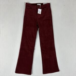 Jessica Simpson NEW Lily High Rise Boot Cut Corduroy Pants Womens Size 8 Red NWT